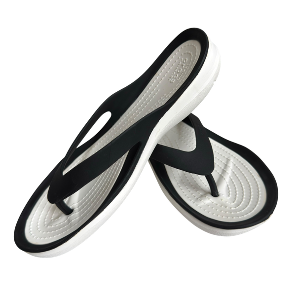 Crocs Swiftwater Flip Flops Black White