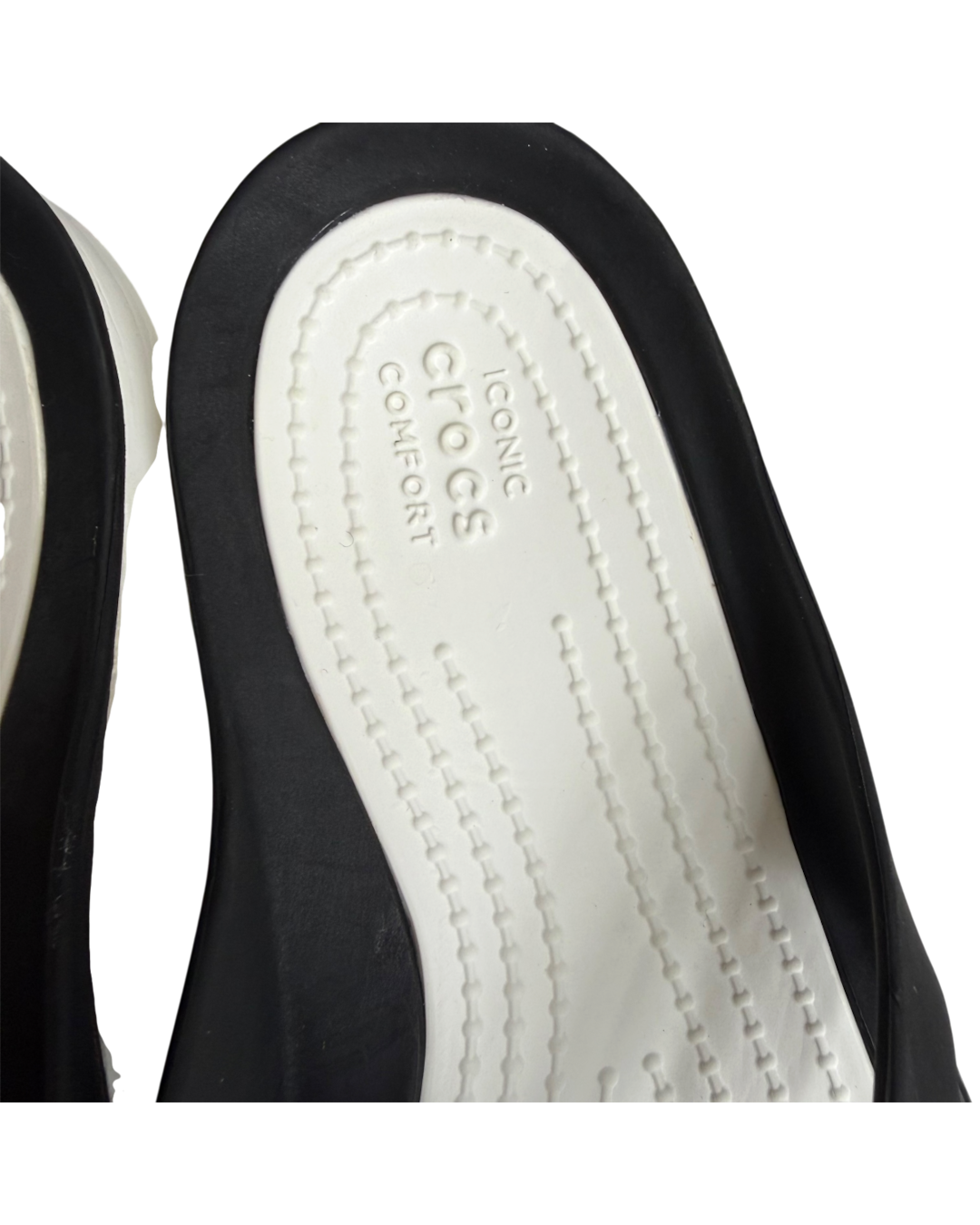 Crocs Swiftwater Flip Flops Black White 6