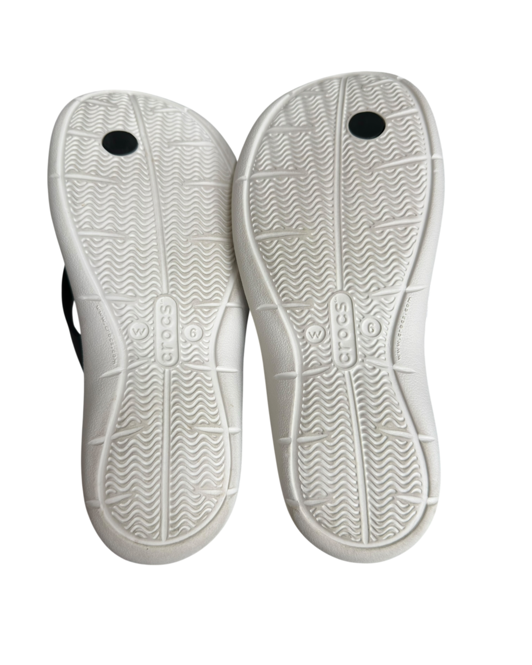 Crocs Swiftwater Flip Flops Black White 8