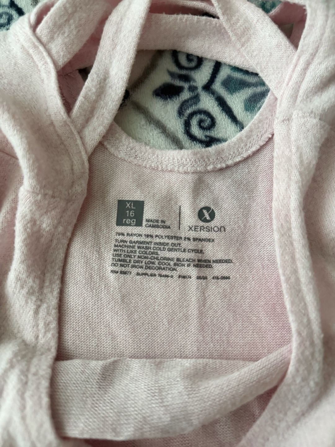 Xersion Graphic Long Sleeve Top Size XL 16 Pink Create An Impact 3