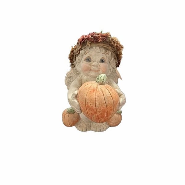 Dreamsicles Pumpkin Patch Cherub Figurine DC206 Vintage Fall Decor