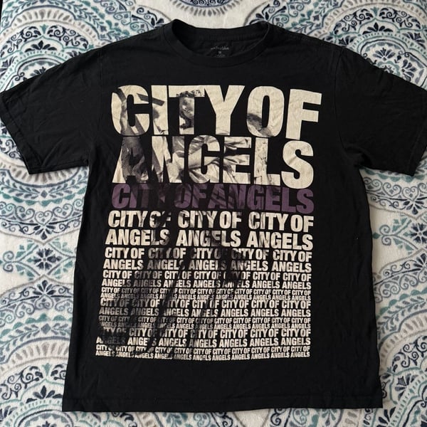 Anchor Blue City Of Angels Graphic T-Shirt Size M Black