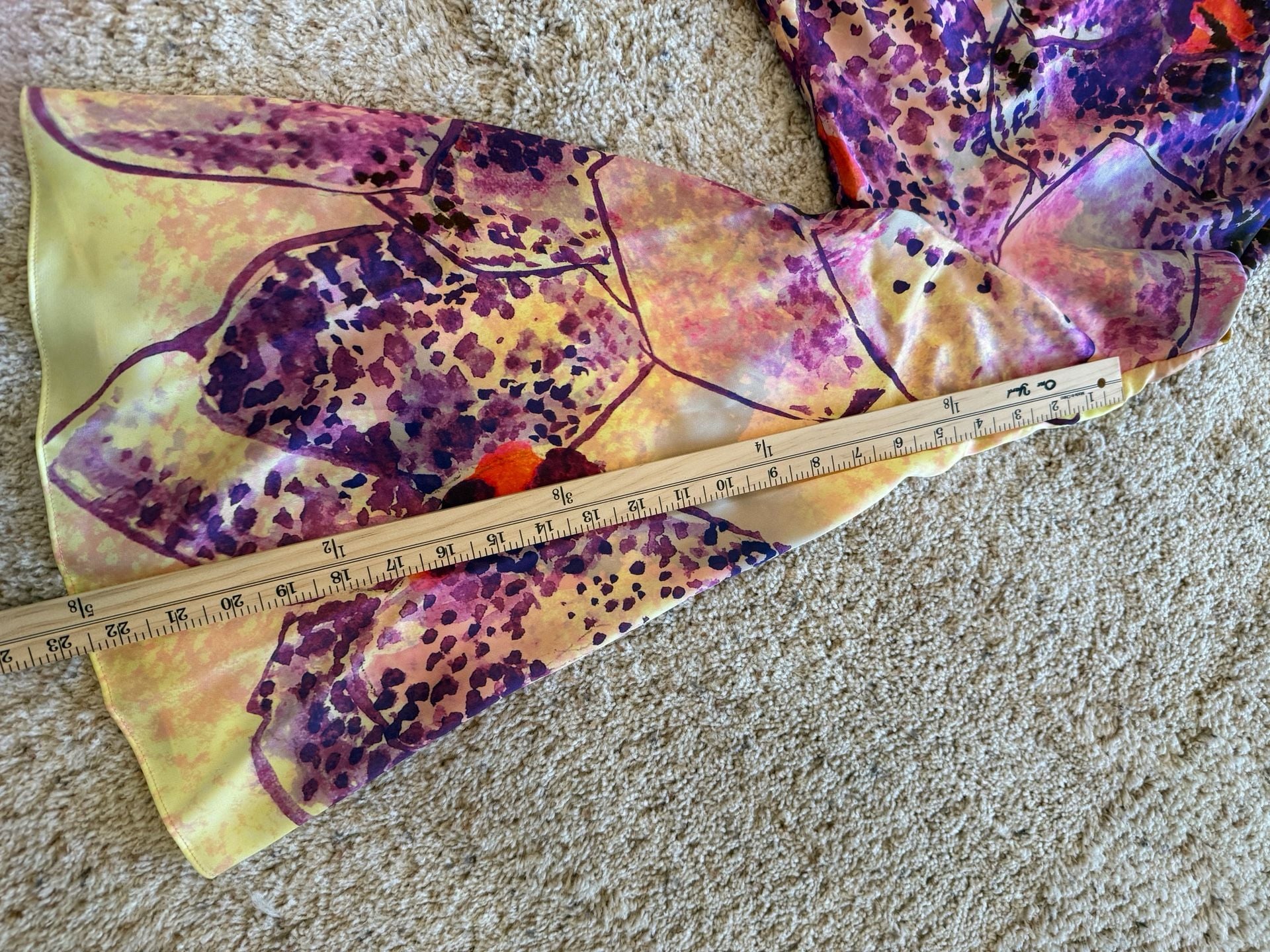 Purificacion Garcia Maxi Dress Size S Pink Yellow Floral Orchid Print 7