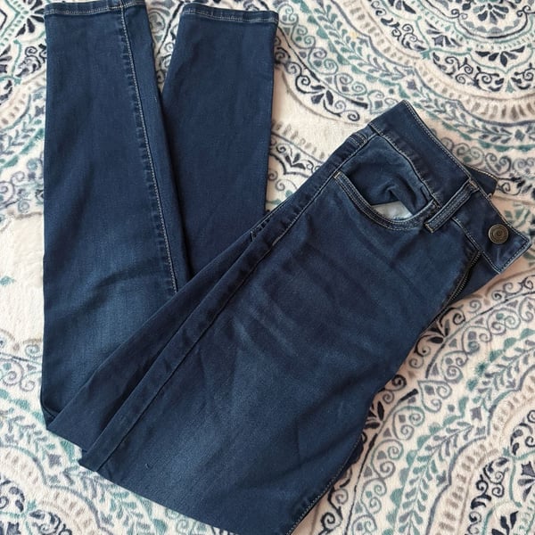 SO Ultimate Super High Rise Jegging Dark Wash Blue Stretch Denim Pants