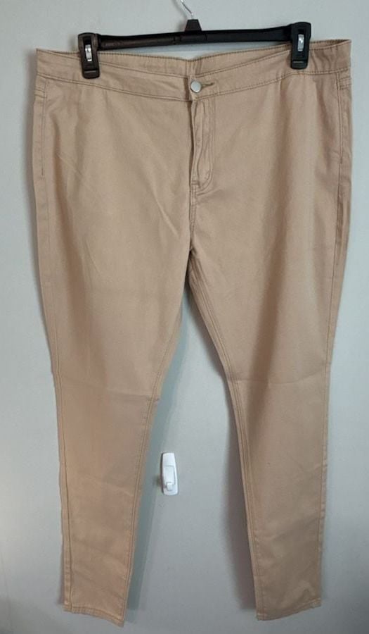 Slim Ankle Pants Beige Size XXL 2