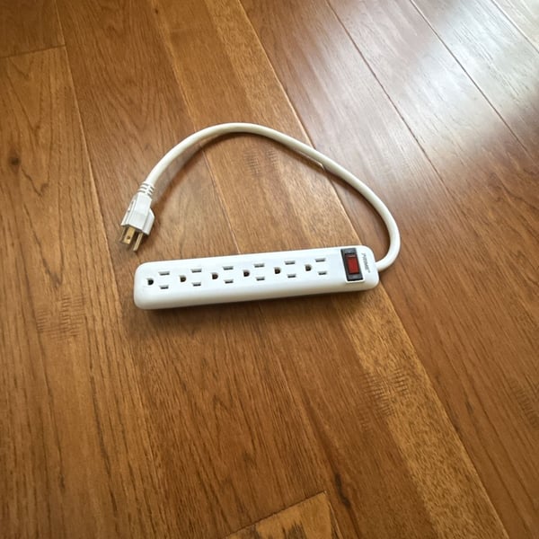 Prime 6-Outlet Power Strip with Switch White