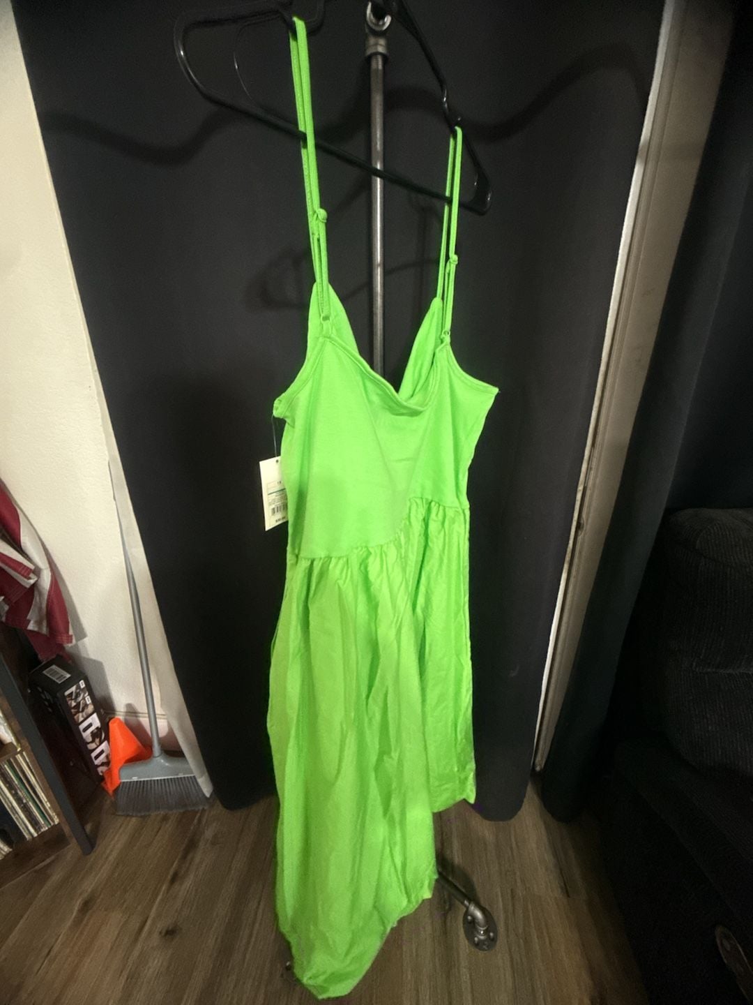 A New Day Twist Front Ballet Midi Dress Size 1X Green Neon 2