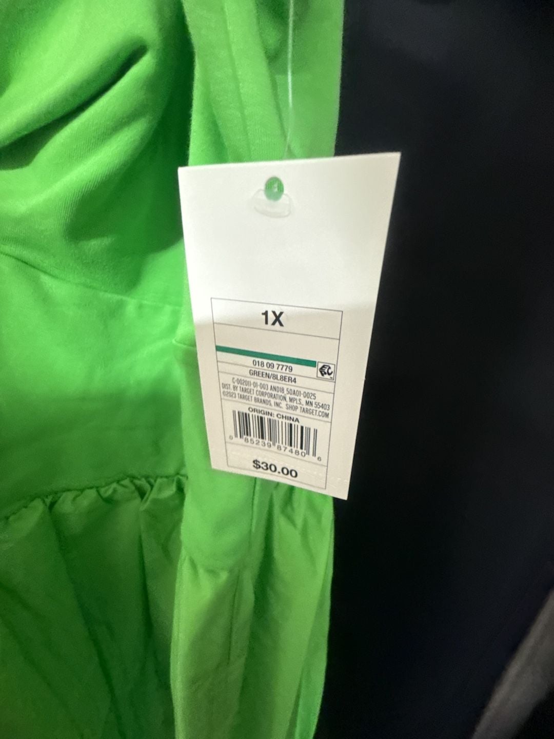 A New Day Twist Front Ballet Midi Dress Size 1X Green Neon 3