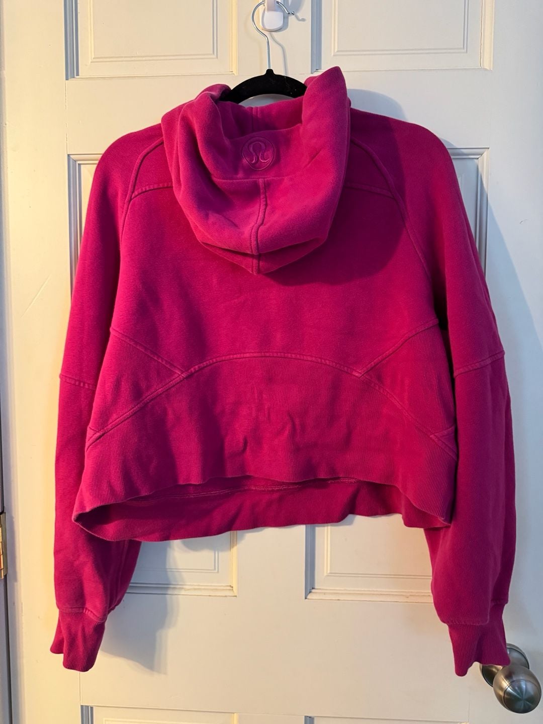 EUC Lululemon Scuba Oversized Funnel Neck Hoodie M/L Pink with Gold 3