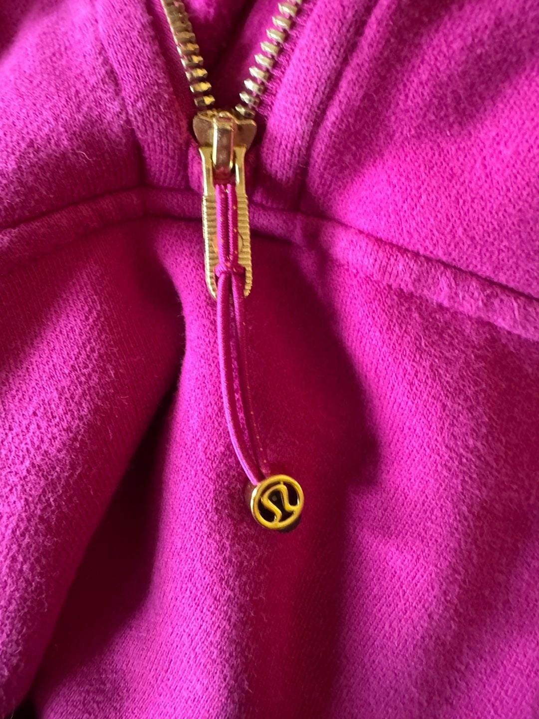 EUC Lululemon Scuba Oversized Funnel Neck Hoodie M/L Pink with Gold 4