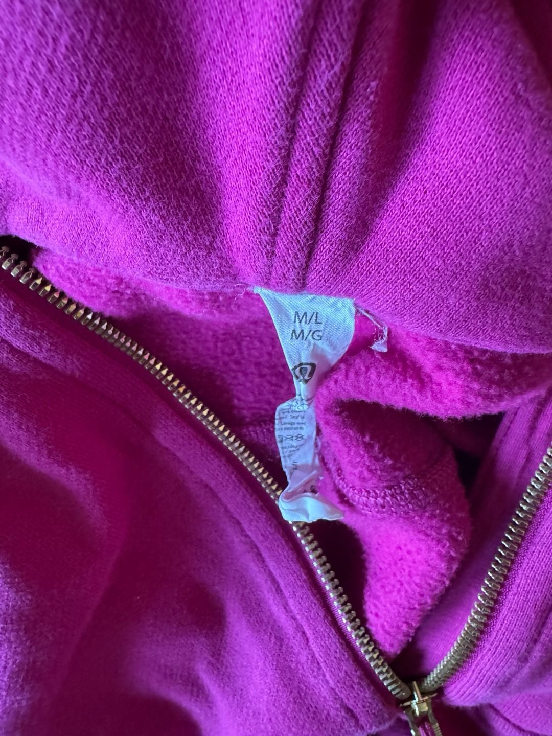 EUC Lululemon Scuba Oversized Funnel Neck Hoodie M/L Pink with Gold 5