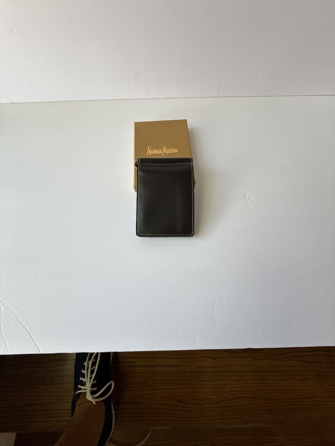 Neiman Marcus Leather Money Clip Wallet Black
#682 5