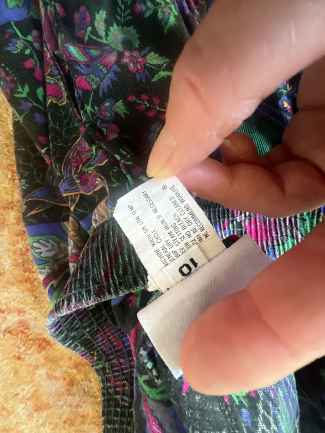 Russ Floral Skirt Size 10 Vintage Patchwork Midi with pockets! 7