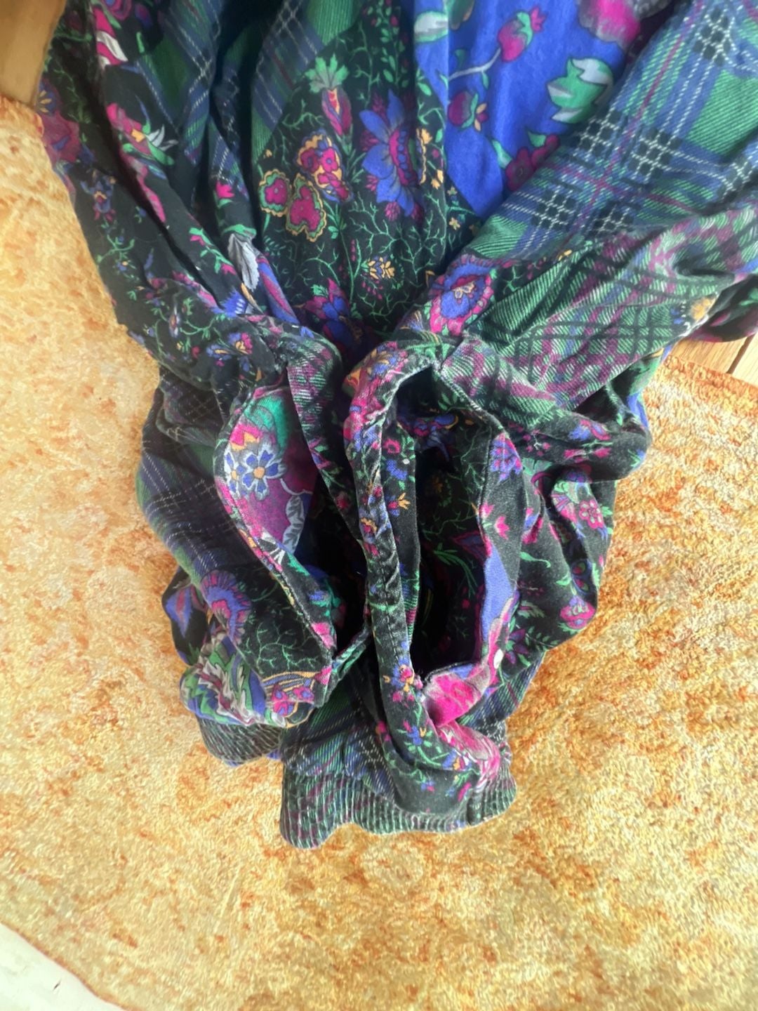 Russ Floral Skirt Size 10 Vintage Patchwork Midi with pockets! 8