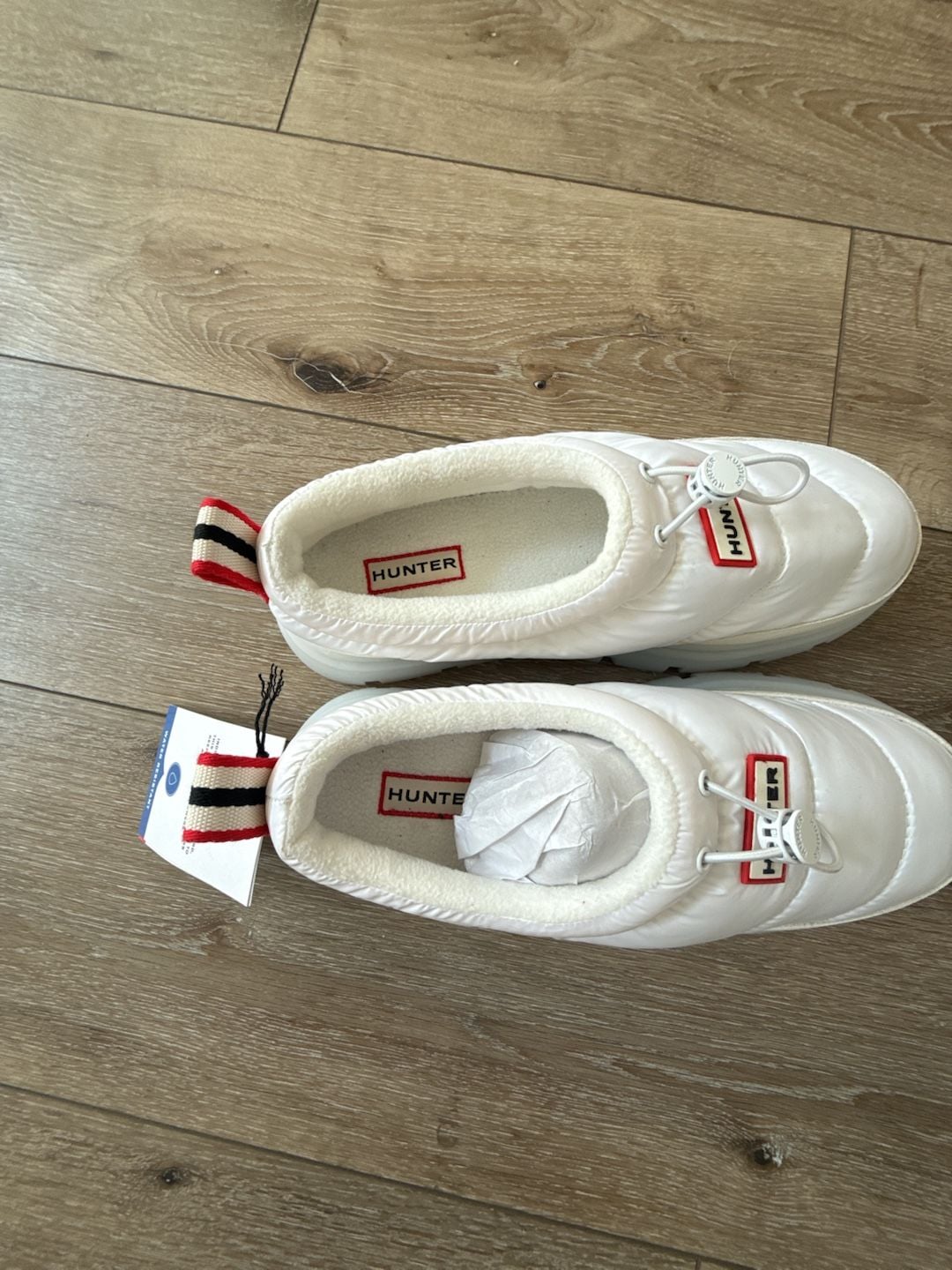Hunter Madi Insulated Water Resistant Slip-on Mules White 6