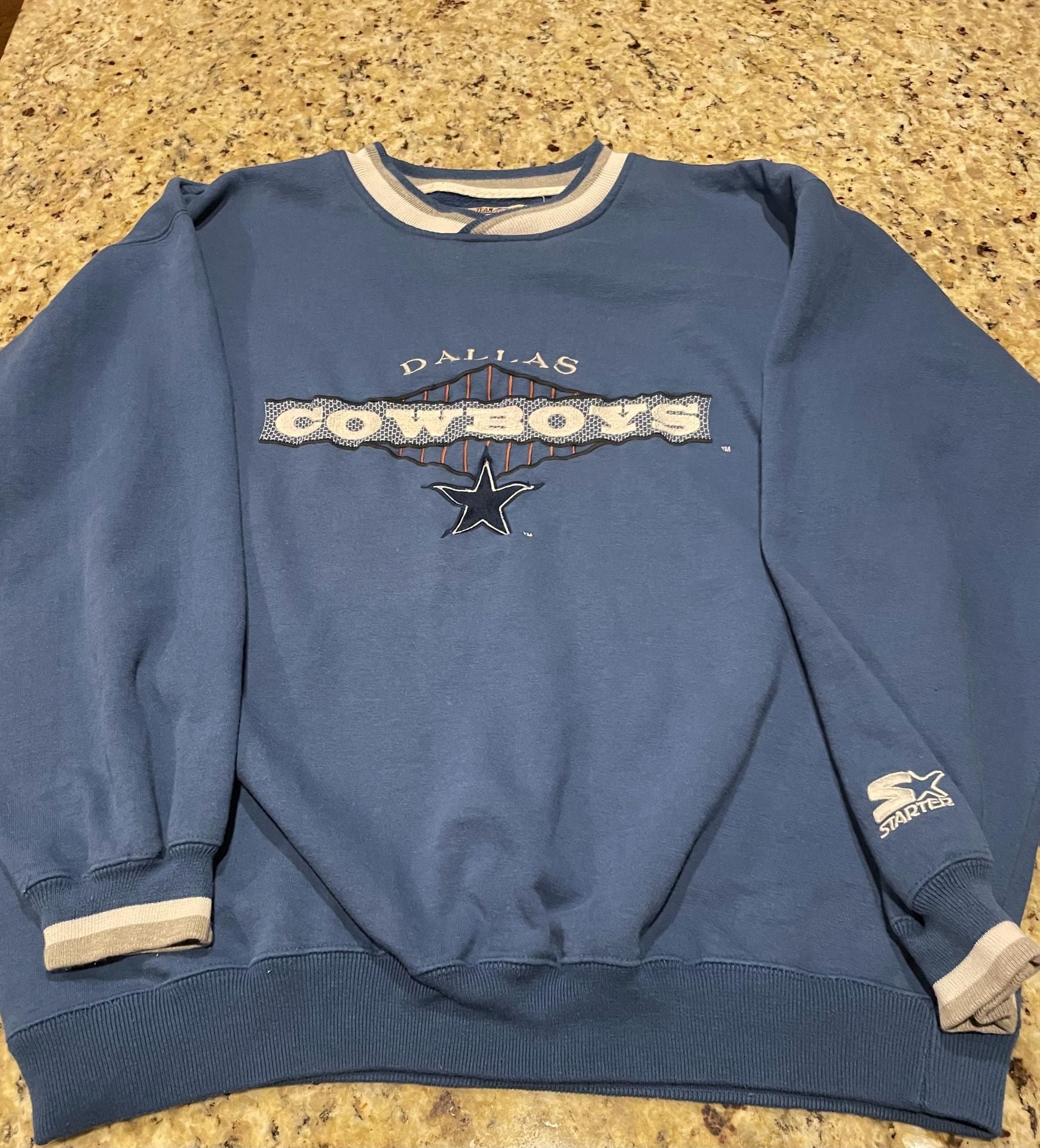 Starter Dallas Cowboys Sweatshirt Size L Blue Vintage NFL 2