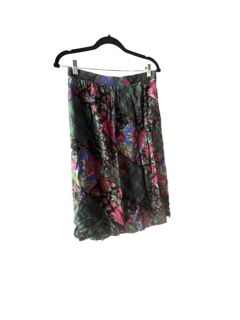 Russ Floral Skirt Size 10 Vintage Patchwork Midi with pockets! 5