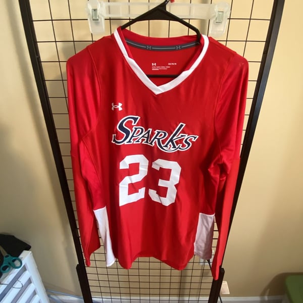 Under Armour Powerhouse 2.0 Long Sleeve Jersey Size L Red Sparks 23