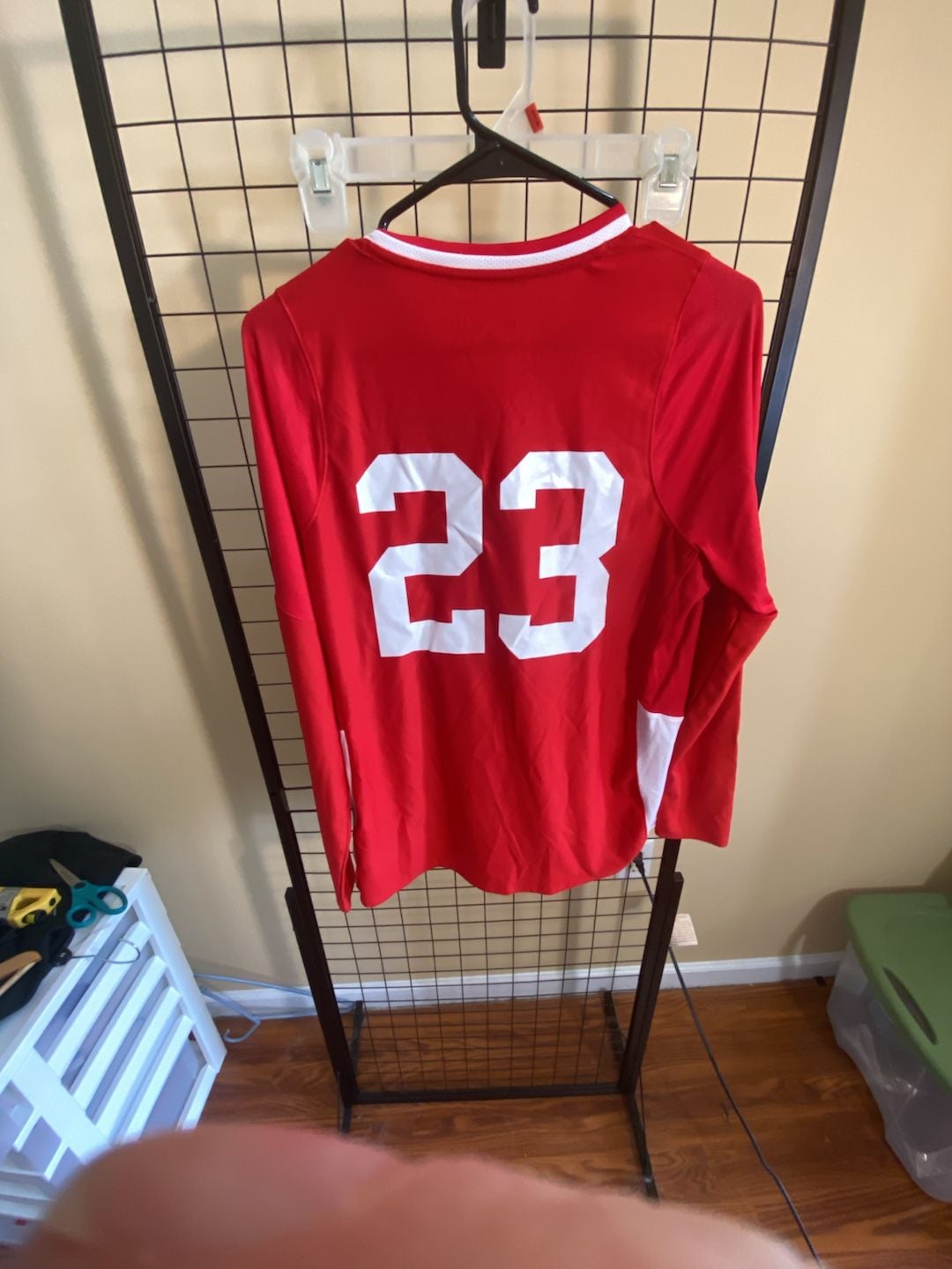 Under Armour Powerhouse 2.0 Long Sleeve Jersey Size L Red Sparks 23 6