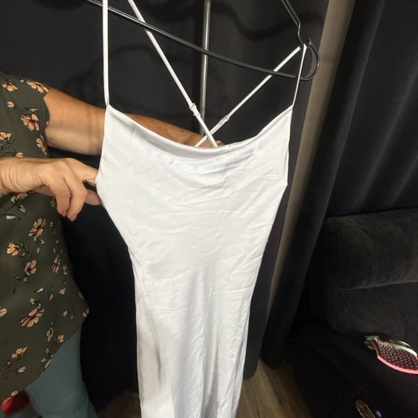 Mumu Weddings Satin Maxi Dress White