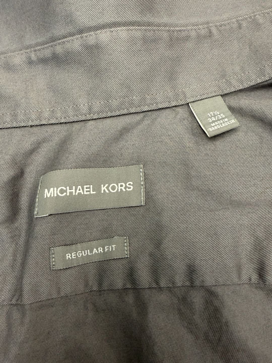 Michael Kors Casual Men’s XL Black Regular Fit Button Down Dress Shirt 4