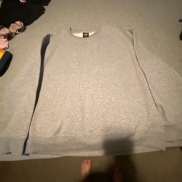Athletic Works Sweatshirt Size L (12-14) Heather Gray Fleece Crewneck