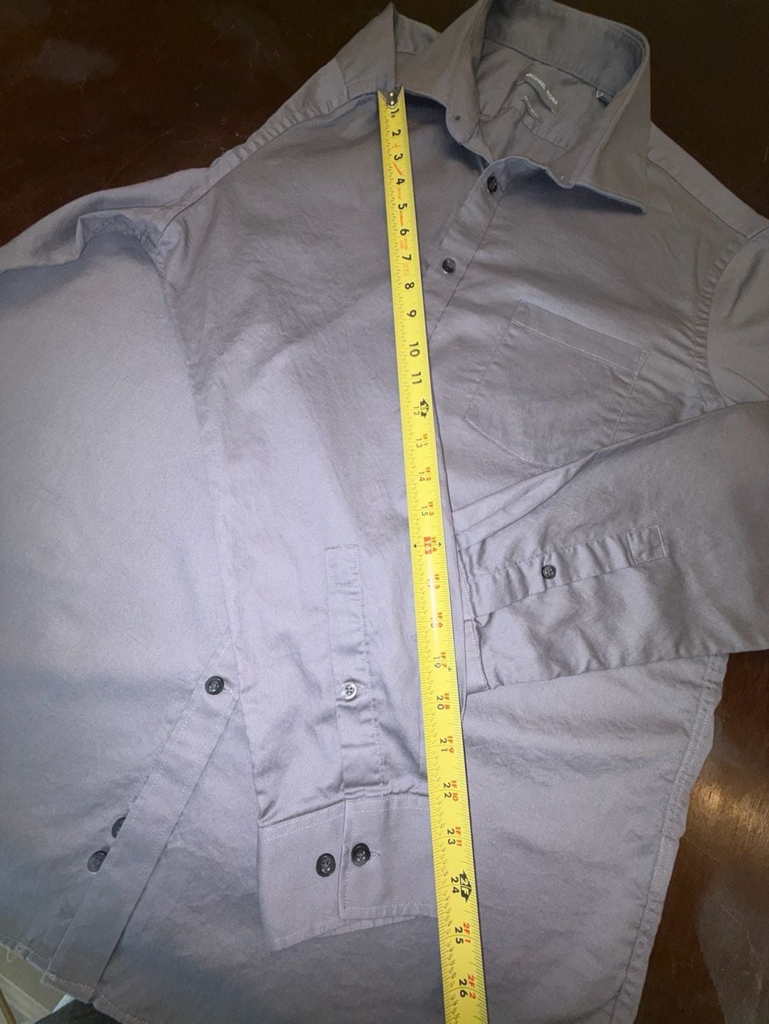 Michael Kors Casual Men’s XL Black Regular Fit Button Down Dress Shirt 8