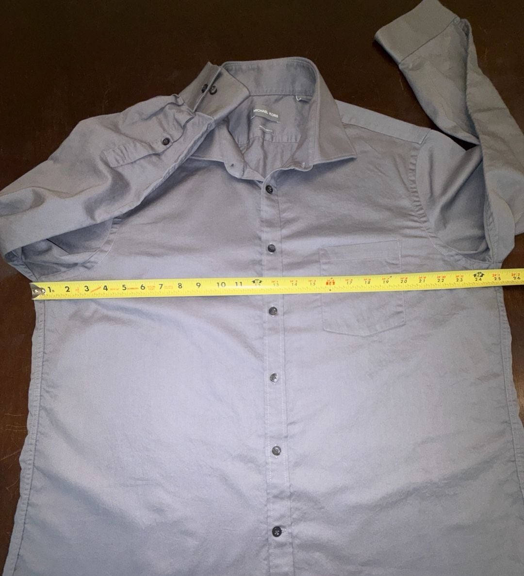 Michael Kors Casual Men’s XL Black Regular Fit Button Down Dress Shirt 9