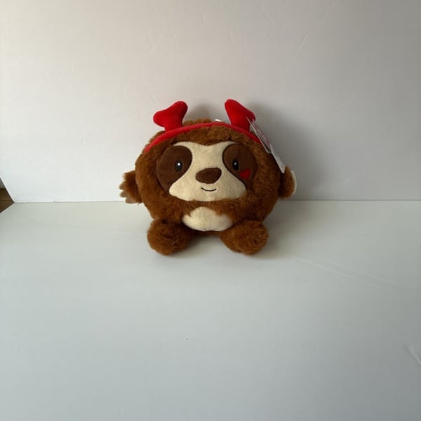American Greetings Brown Sloth Plush Heart Antlers 7" Stuffed Animal
#683