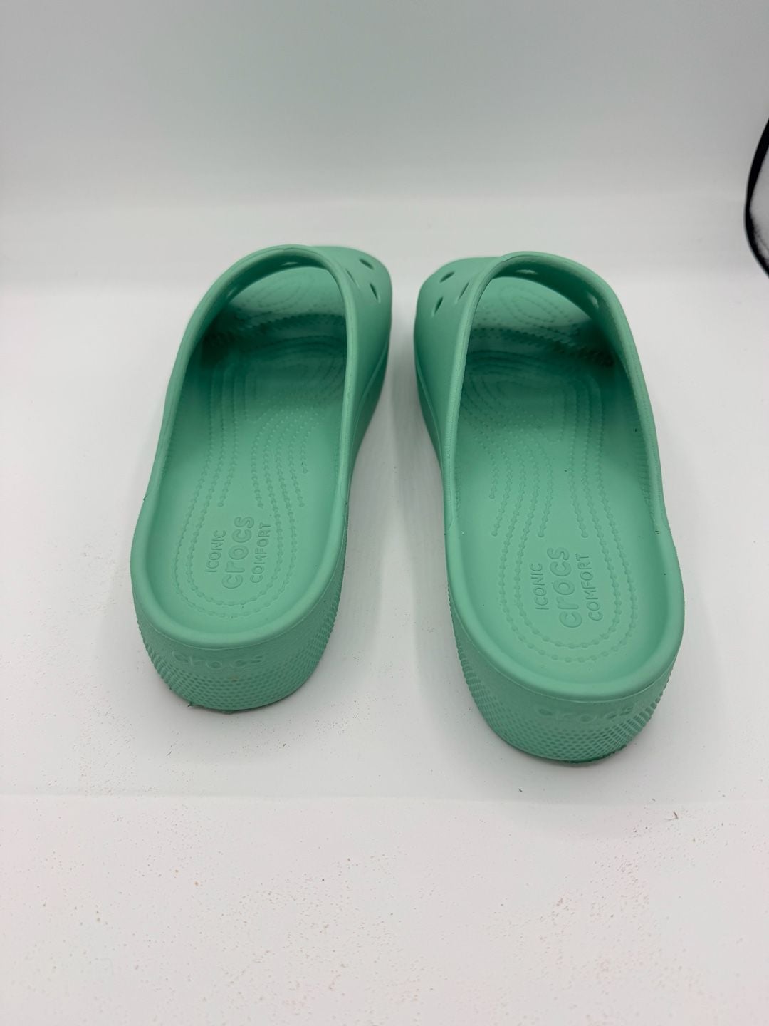 Crocs Classic Platform Slide Size W9 Green Sandals 4