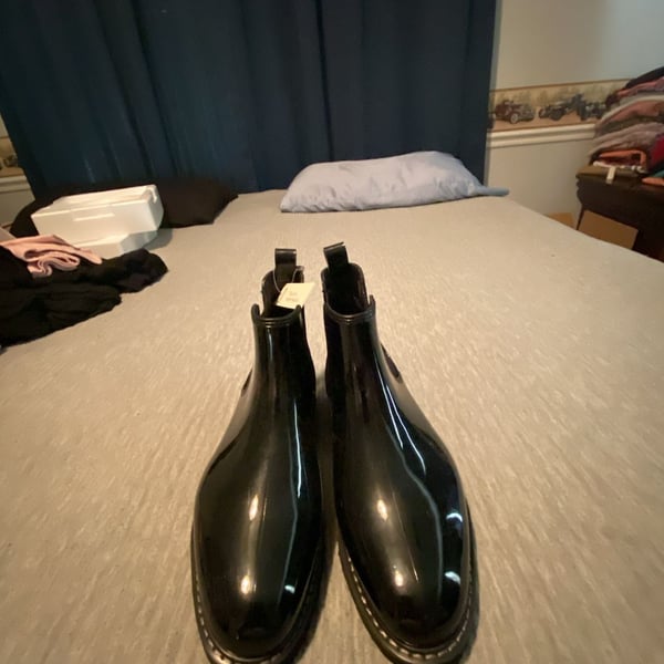Cougar Kensington Chelsea Rain Boots Size 8 Black Glossy