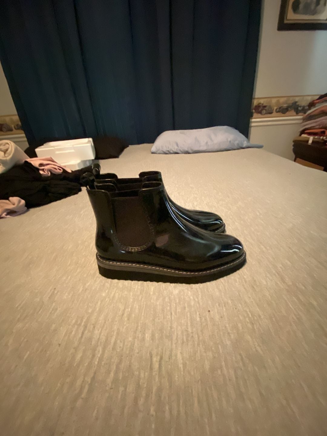 Cougar Kensington Chelsea Rain Boots Size 8 Black Glossy 4