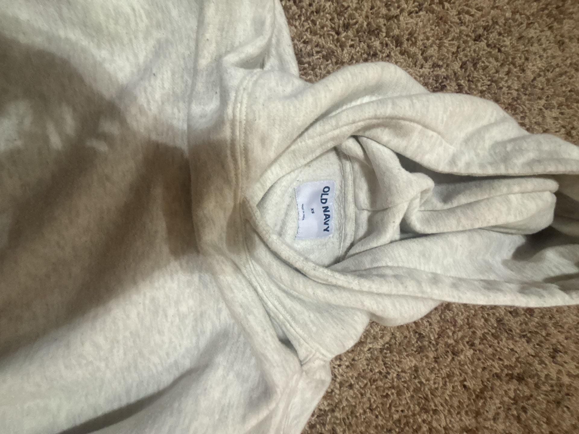 Old Navy Hoodie Size XS Heather Gray Pullover Sweatshirt 6