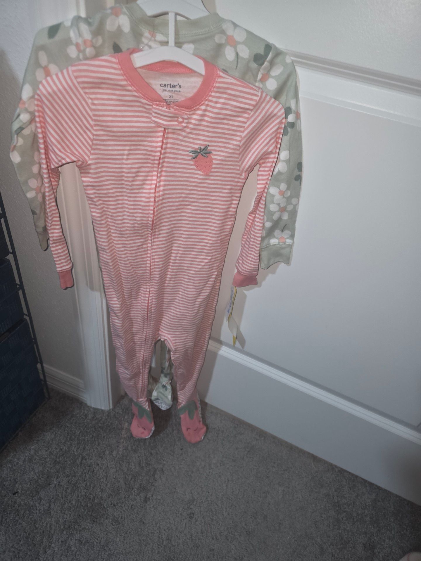 Carter's Footed Pajamas 2-Pack Floral Stripe 2T 4