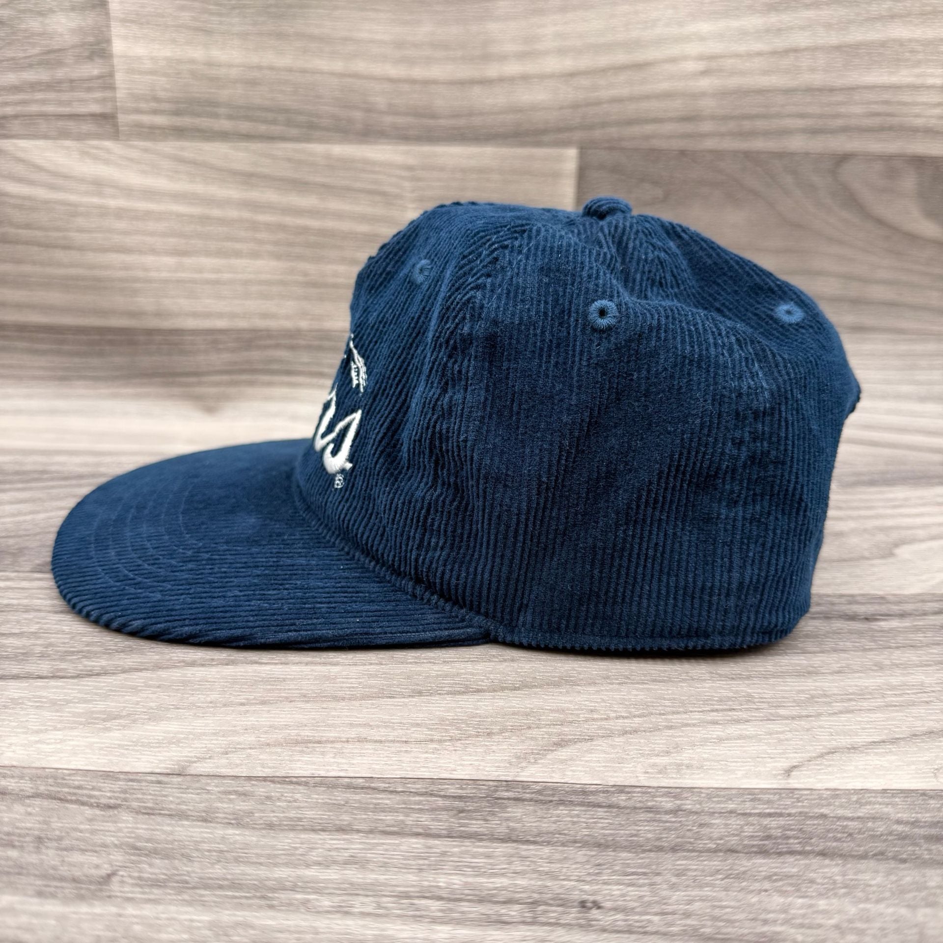 Coors Corduroy Snapback Hat Navy Blue Embroidered Logo 5