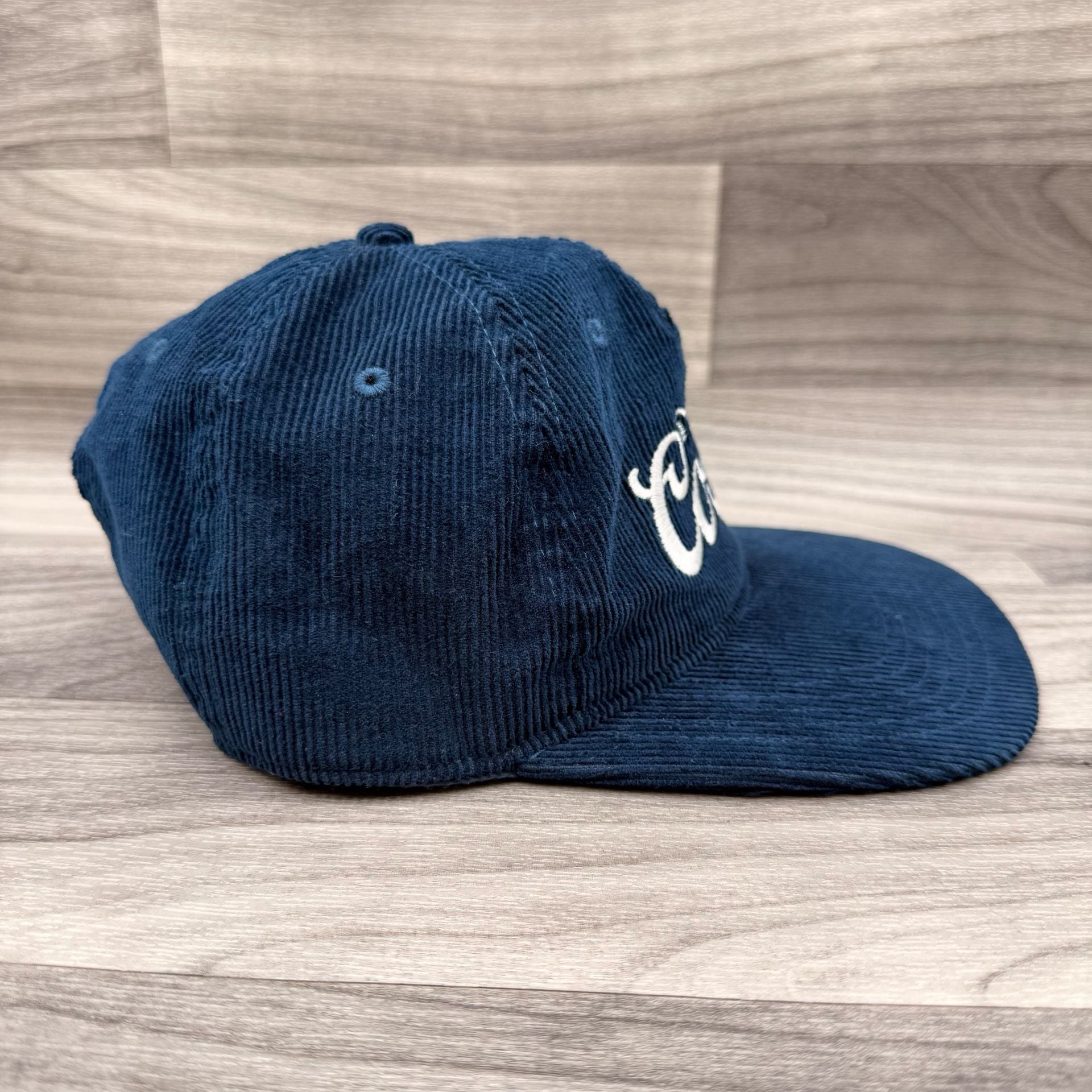 Coors Corduroy Snapback Hat Navy Blue Embroidered Logo 6