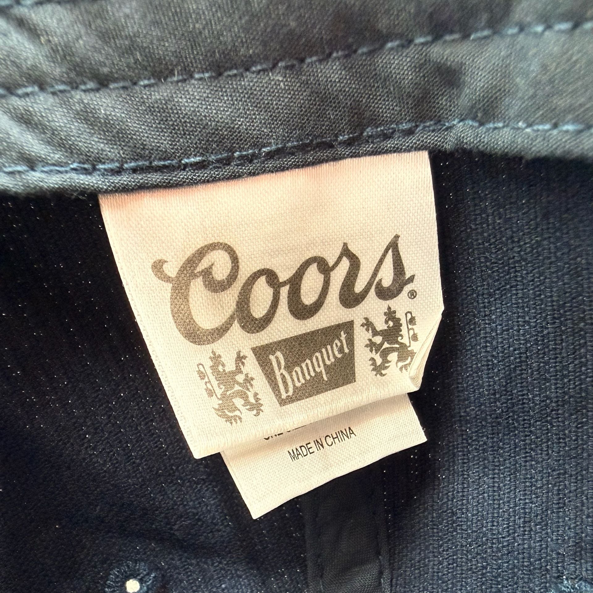 Coors Corduroy Snapback Hat Navy Blue Embroidered Logo 8