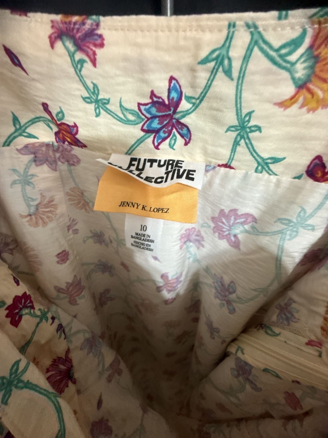 Future Collective by Jenny K. Lopez Floral Midi Dress Size 10 4