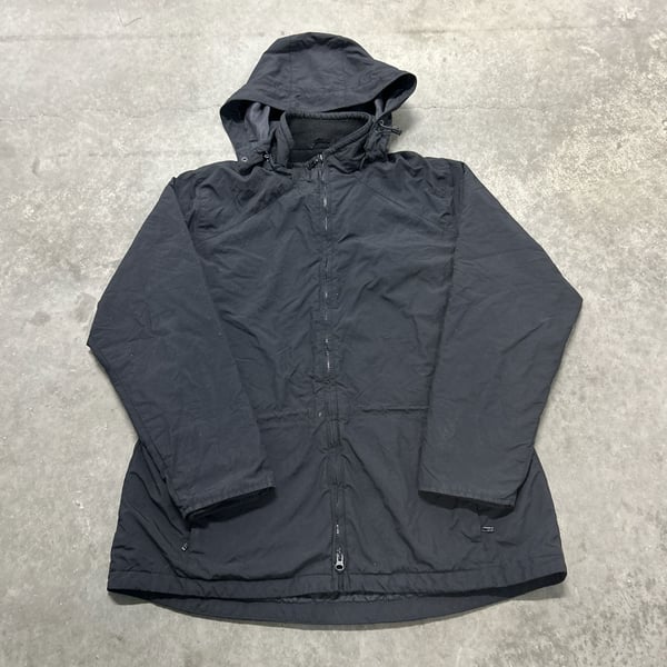 Eddie Bauer Hooded Jacket Size XL Black Full Zip Fleece Lined