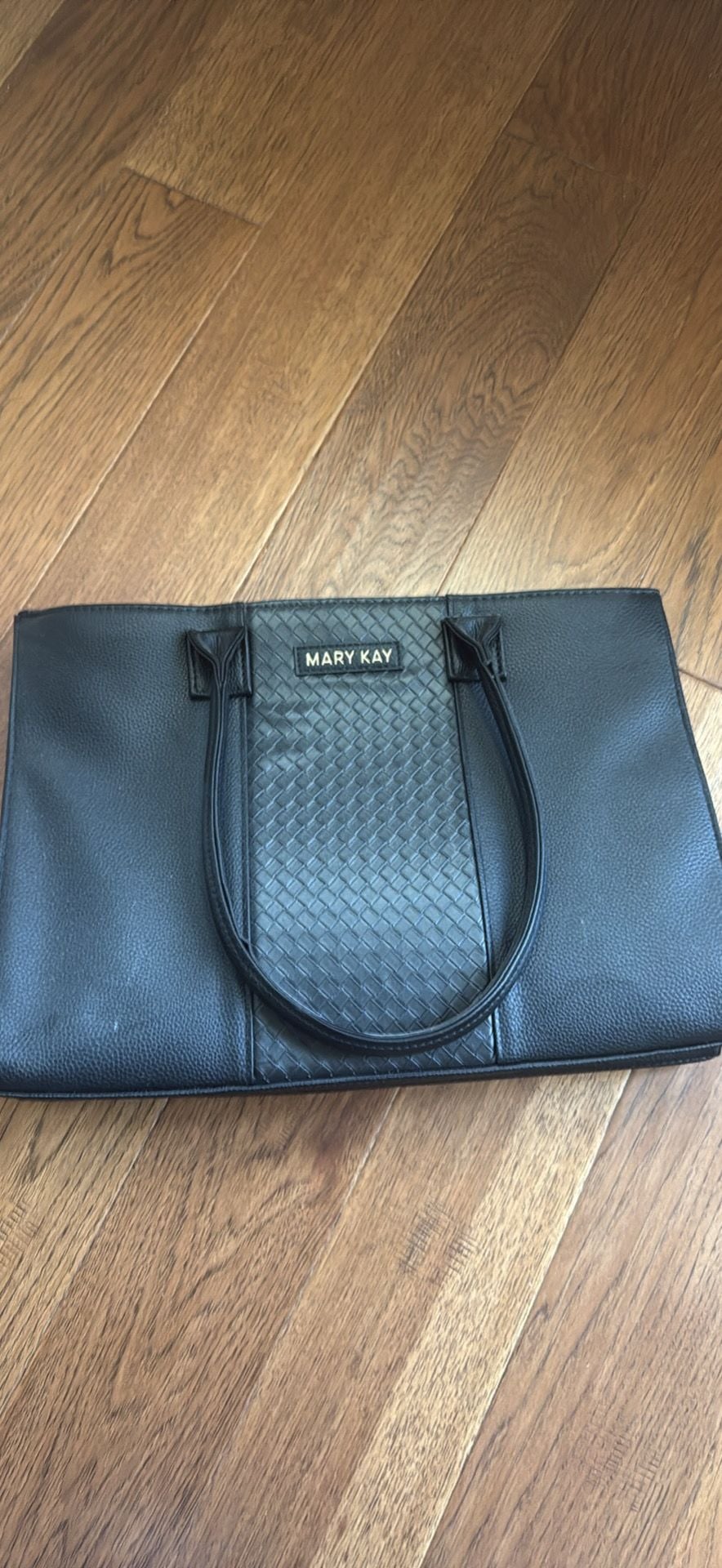Mary Kay Consultant Bag Black Woven Panel Tote 2