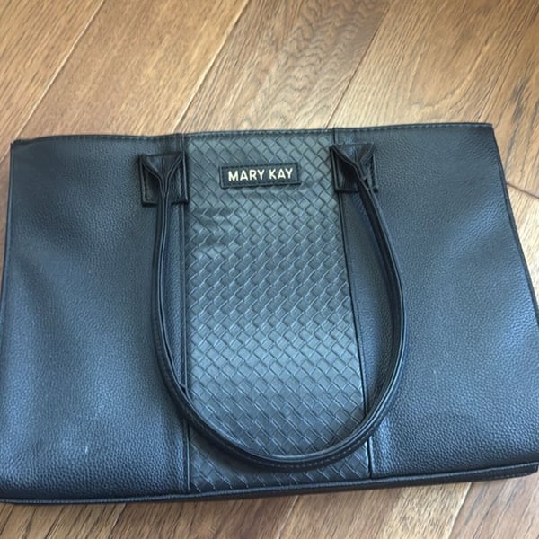 Mary Kay Consultant Bag Black Woven Panel Tote