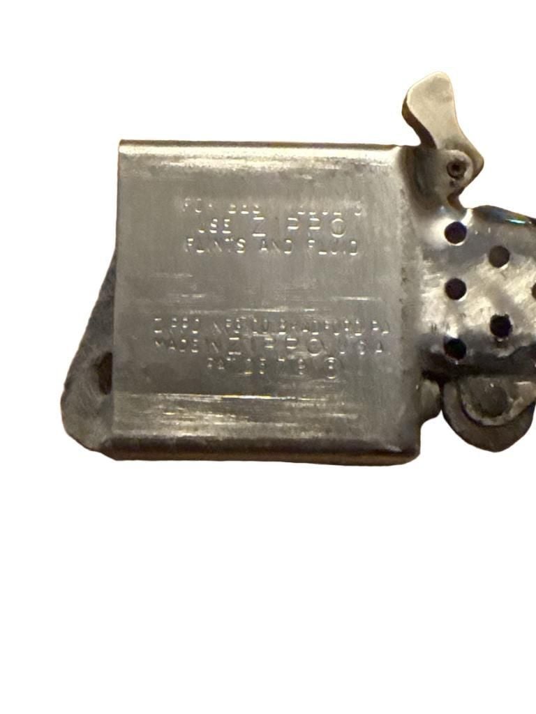 Vintage Prince Rocky Engraved Foliate Lighter Silver with Bradford zippo inside 6