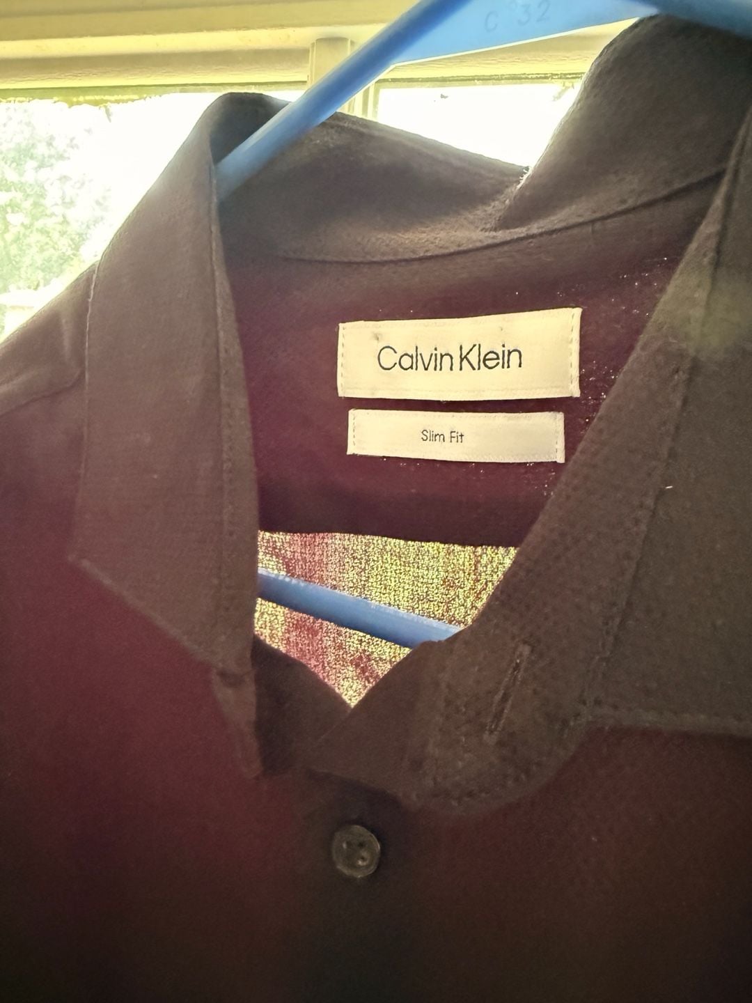 Calvin Klein Slim Fit Dress Shirt Size 16.5 32/33 Black 8