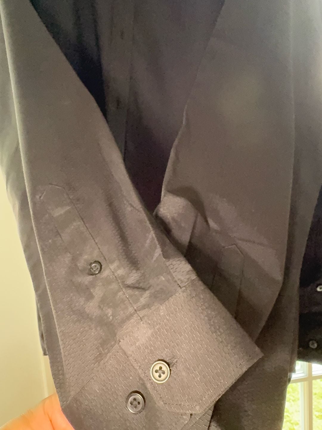 Calvin Klein Slim Fit Dress Shirt Size 16.5 32/33 Black 10