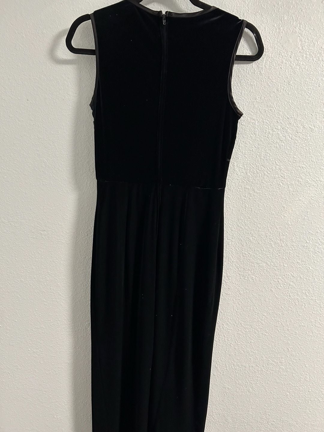 Night Way Collections Vintage Velvet Maxi Dress Black Sleeveless 4