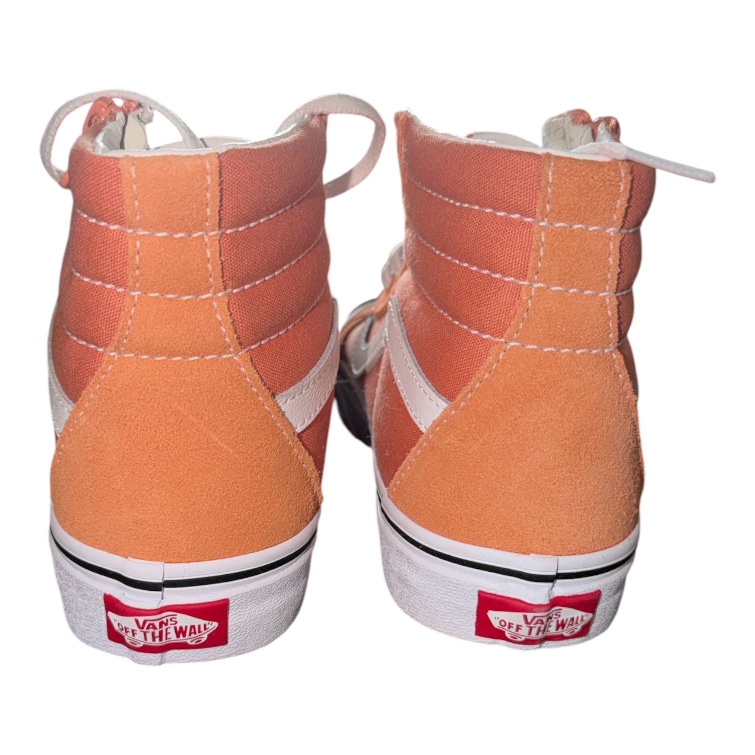 Vans Kids Sk8-Hi Reissue Side Zip Sun Baked Orange Sneakers – Size 4 4