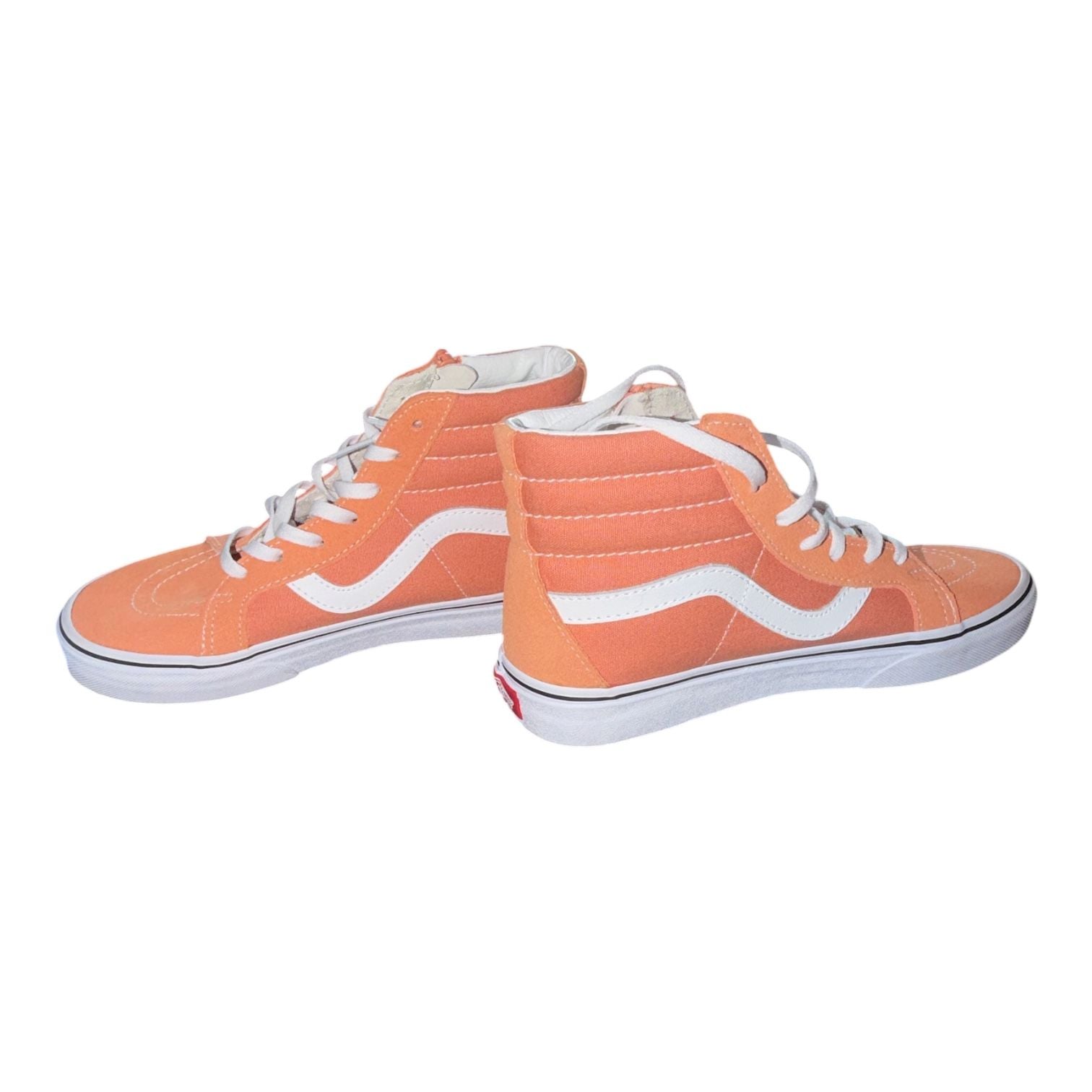 Vans Kids Sk8-Hi Reissue Side Zip Sun Baked Orange Sneakers – Size 4 9