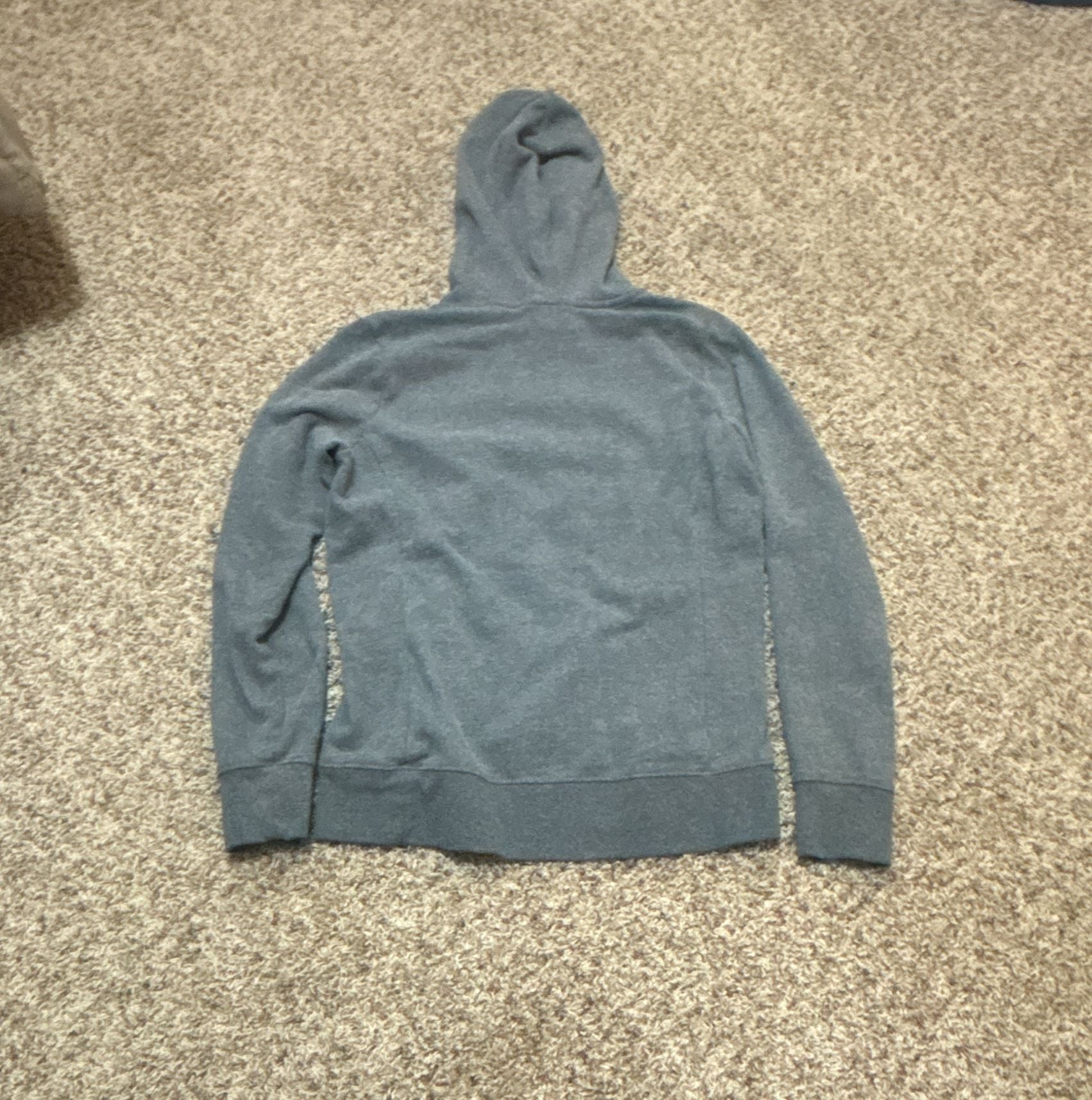 The North Face Logo Hoodie Size M Gray Pullover Sweatshirt 7