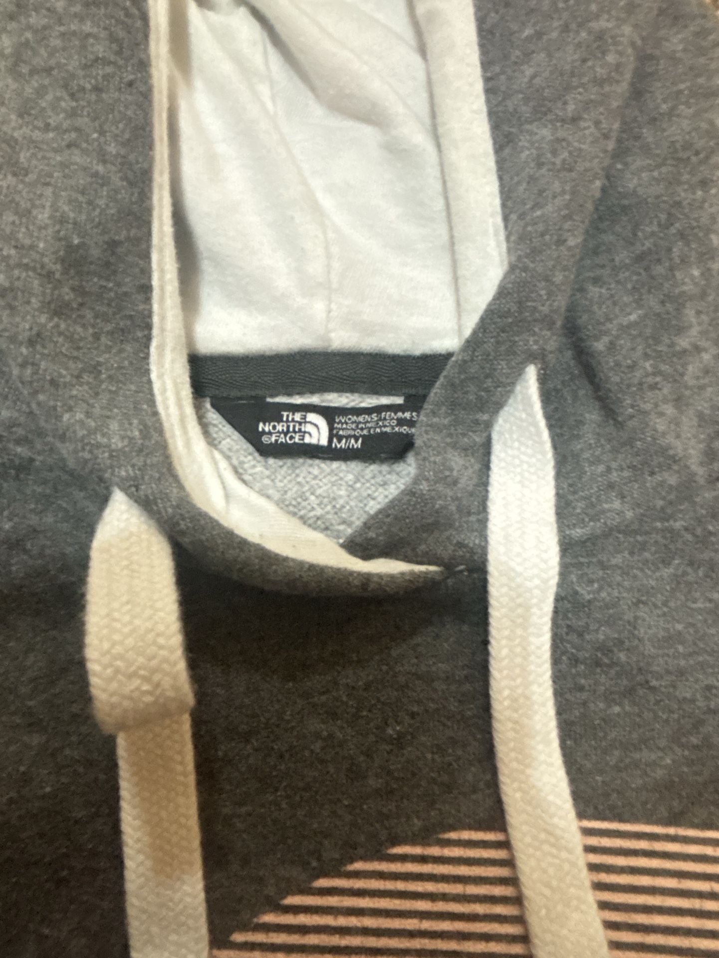 The North Face Logo Hoodie Size M Gray Pullover Sweatshirt 6
