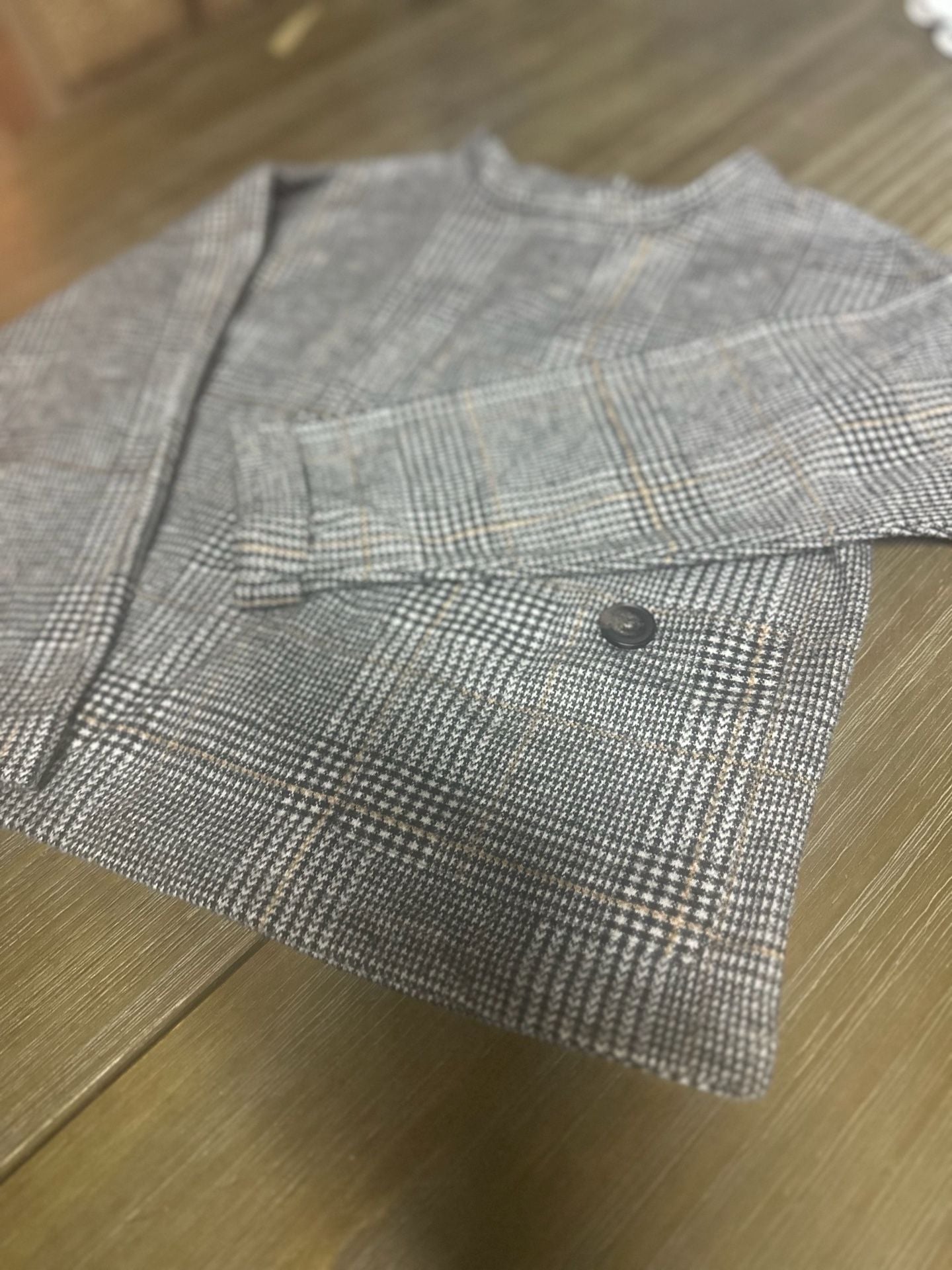 Girls Zara Plaid/ Twill Top ( Size: 10/ cm 140) 3